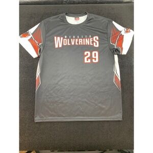 Webster‎ Wolverines Baseball Jersey Number 29 Bannister Adult Large Black Orange
